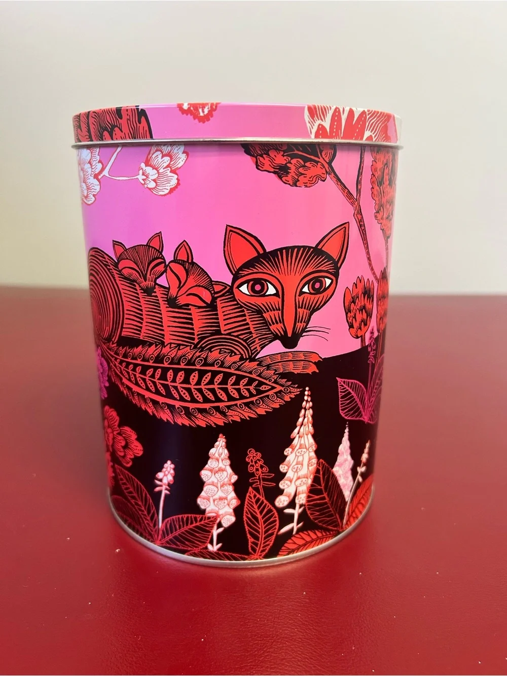 Set of 3 Lush Designs London Illustrated Metal Storage Tins- Fox, Bird & Forest